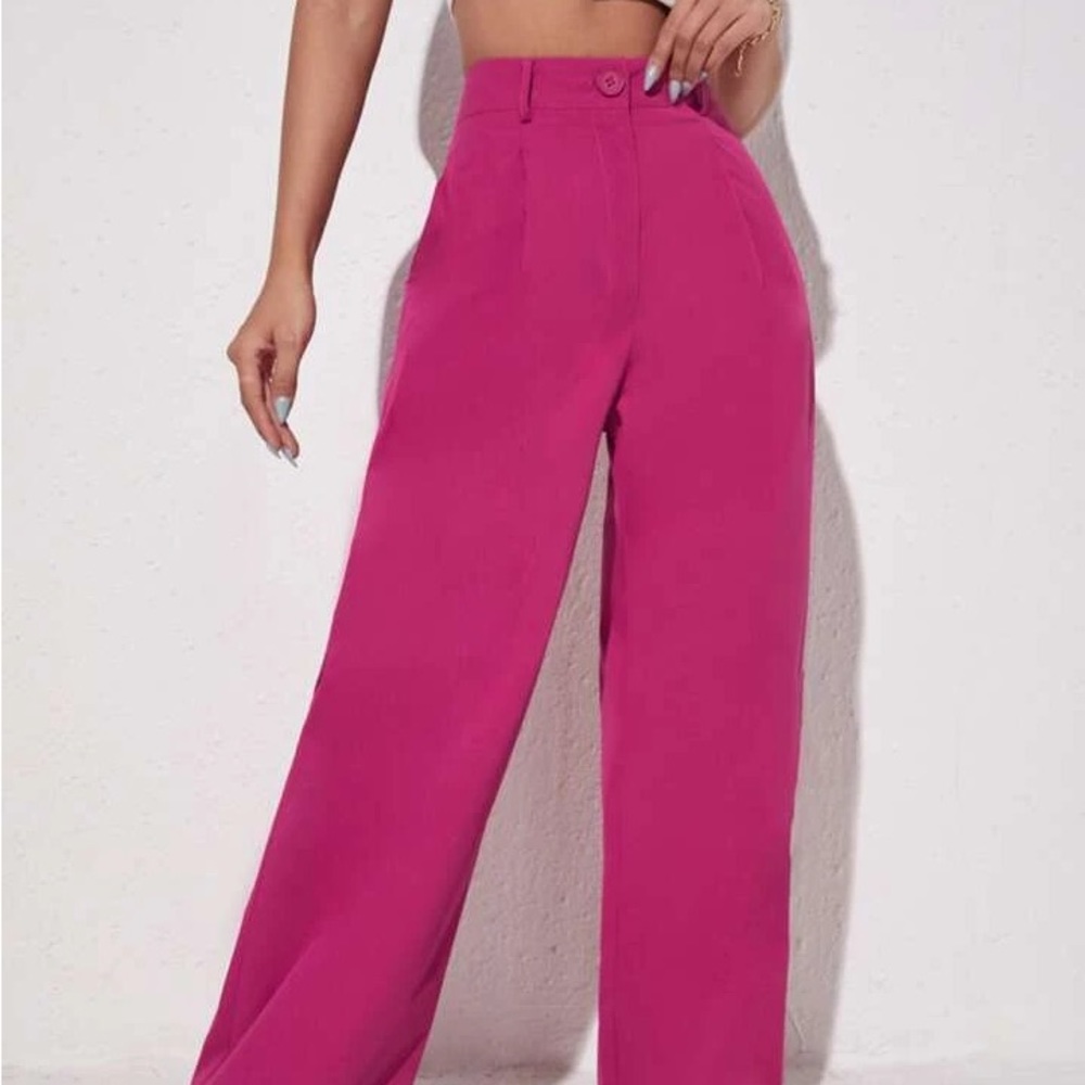 Pink Wide Leg Trousers